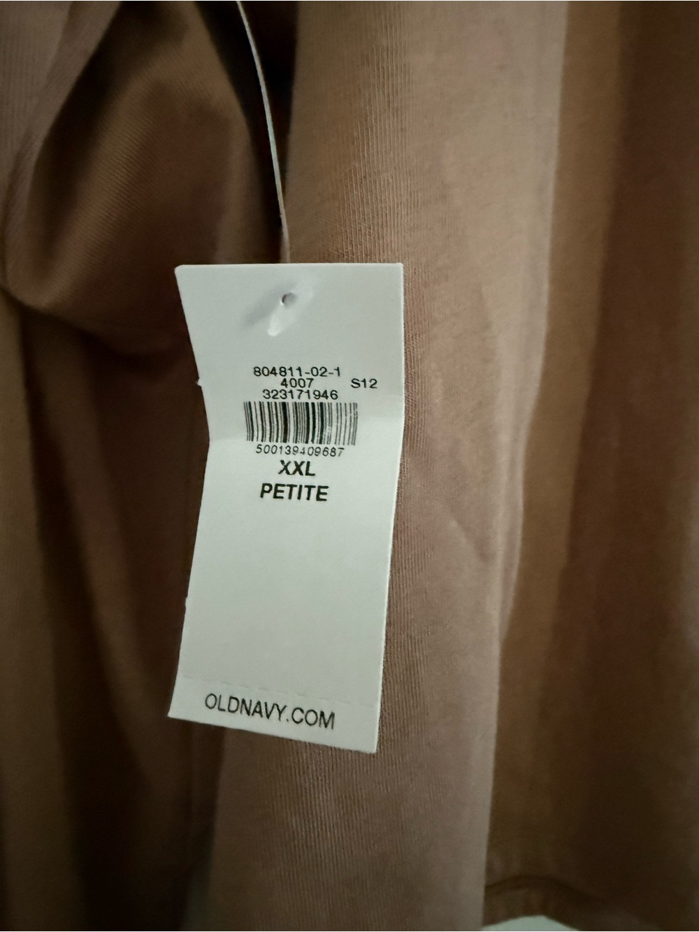 Old Navy Long Sleeve Scoop Neck Top - Taupe - NWT - XXL Petite - Picture 4 of 9